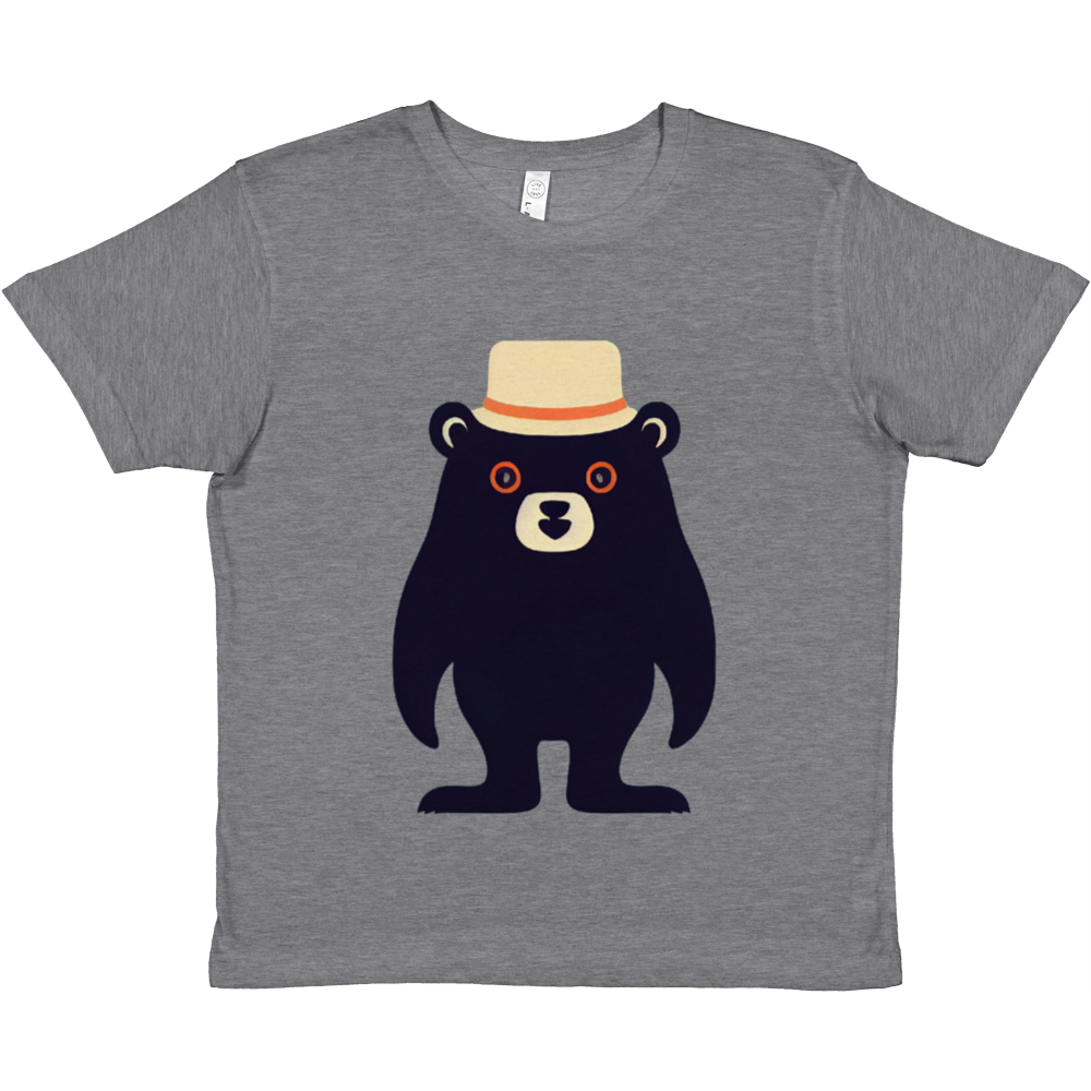 grey t-shirt with a cute bear print
