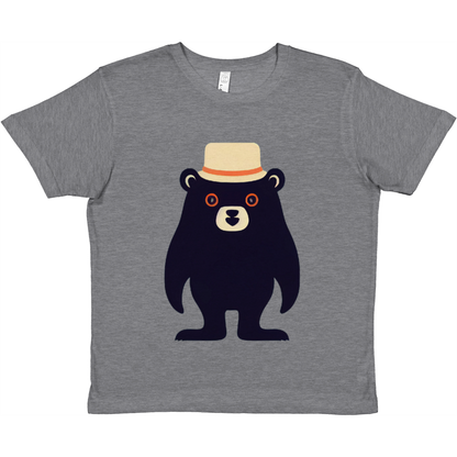 grey t-shirt with a cute bear print