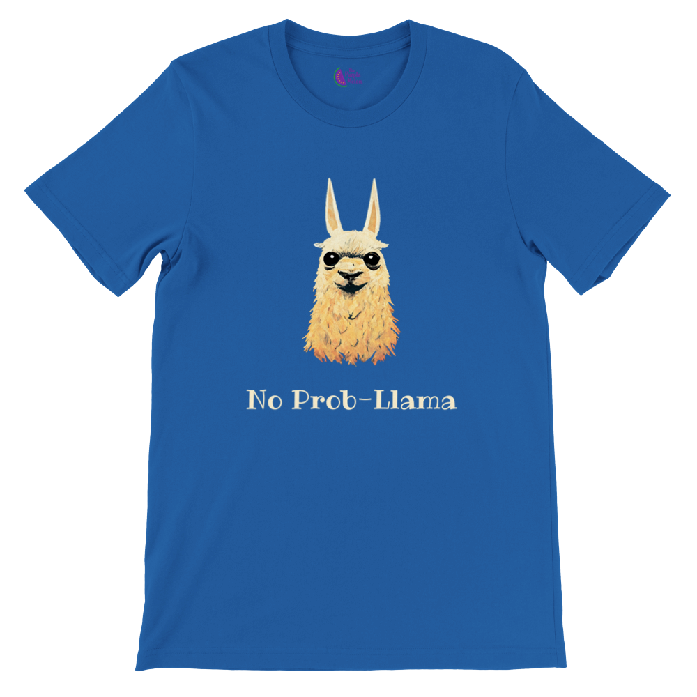 Get Ready to Llama-nate Your Wardrobe with No Prob-Llama Premium Unisex Crewneck T-Shirt!