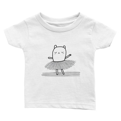 Cute Ballerina Kitten in a Tutu Classic Baby Crewneck T-shirt