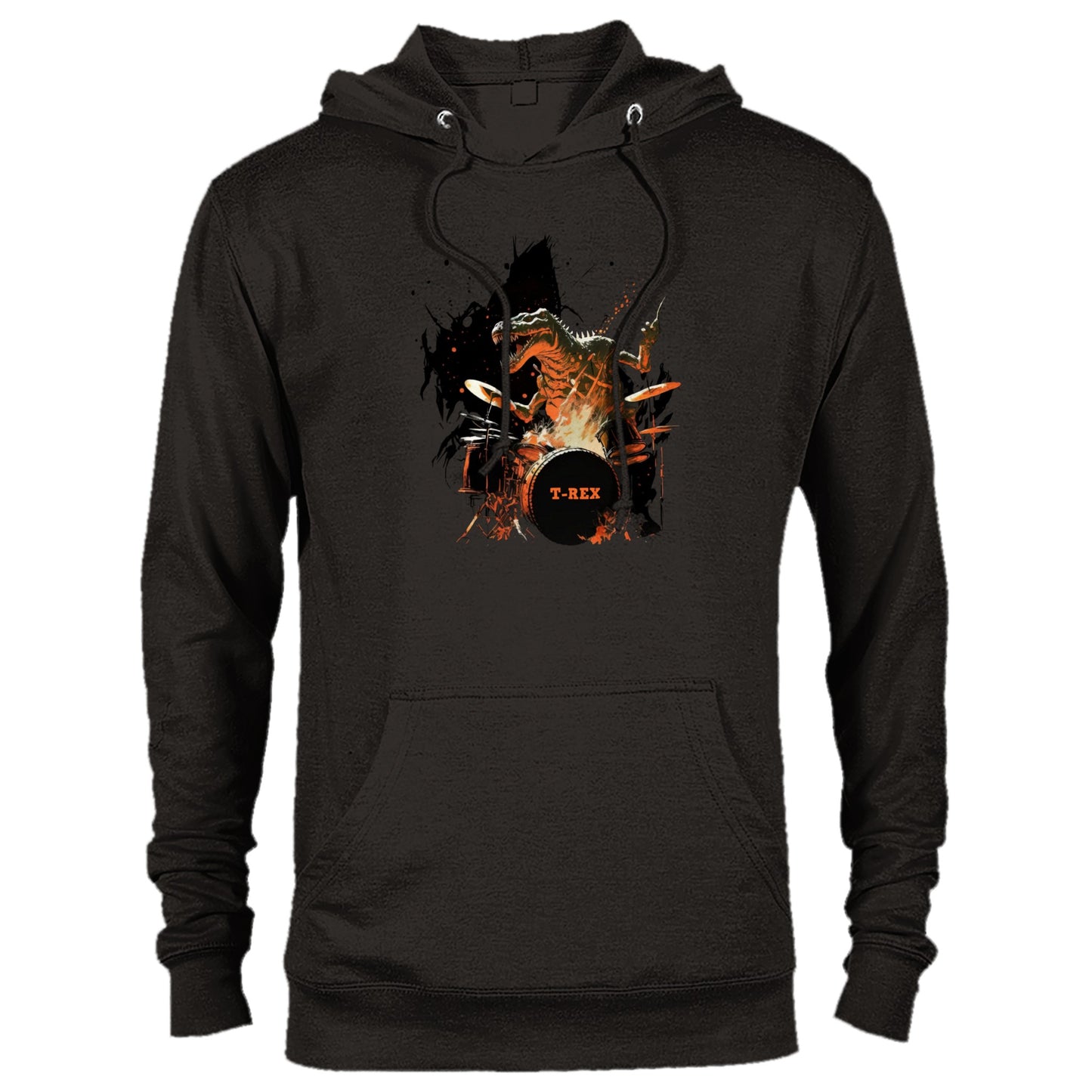 T-Rex Playing Drums Premium Unisex Pullover Hoodie