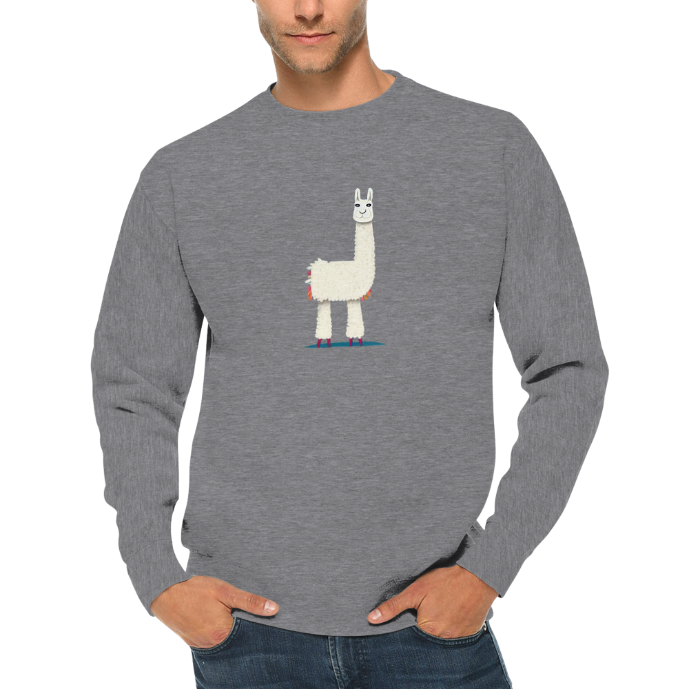 Cute Llama Premium Unisex Crewneck Sweatshirt