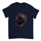 Bear playing acoustic guitar in the woods navy T-Shirt print