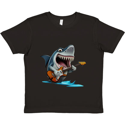 Shark Playing the Guitar Premium Kids Crewneck T-shirt