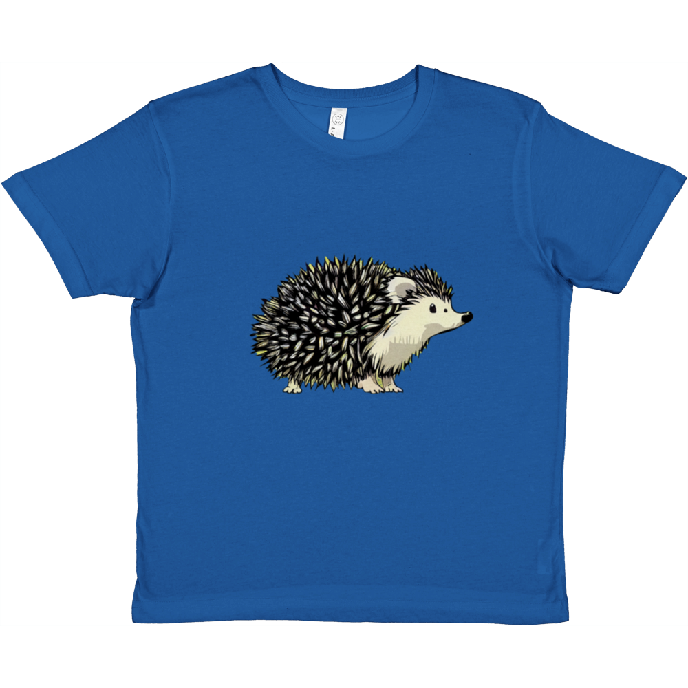 Kids Royal blue t-shirt with cute hedgehog print