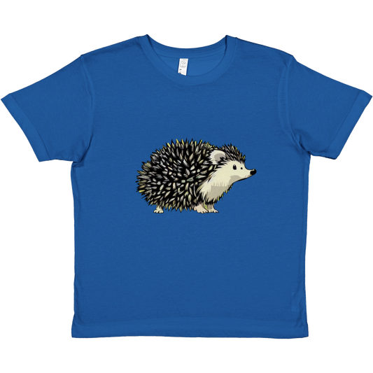 Kids Royal blue t-shirt with cute hedgehog print