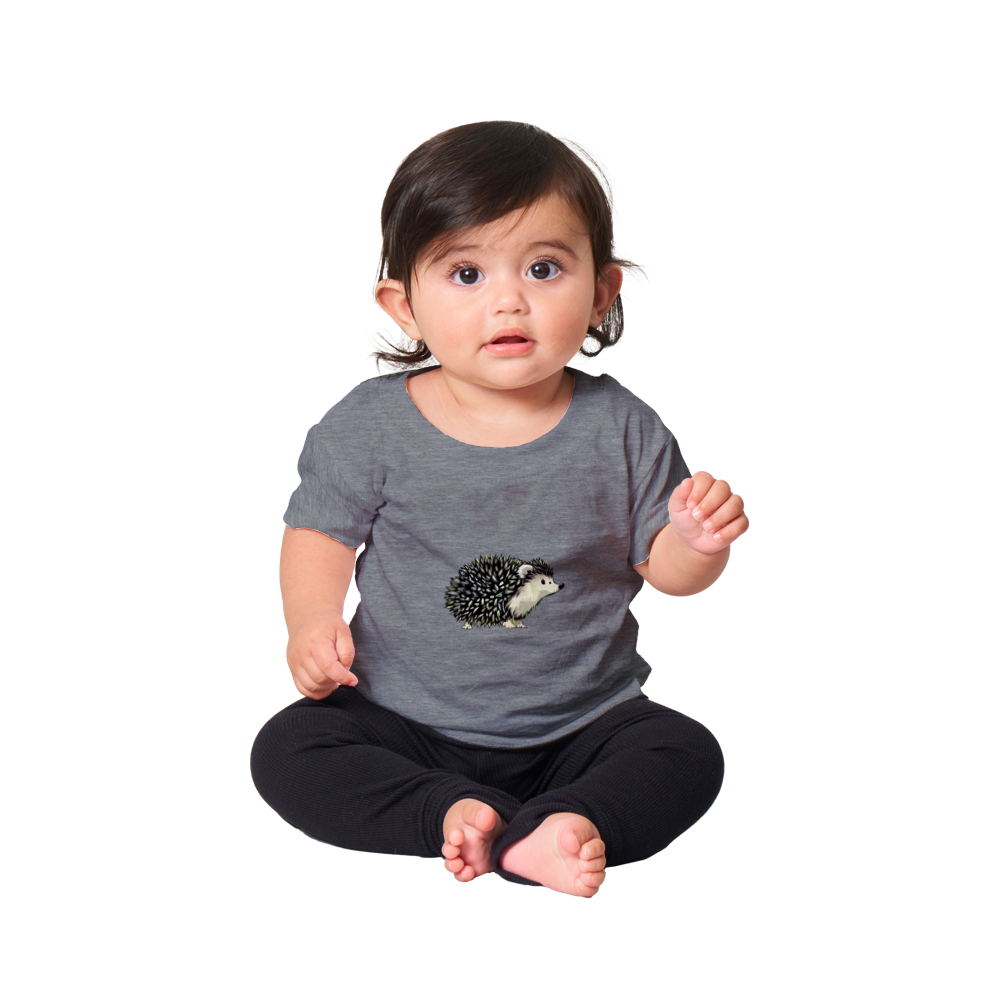 Cute Hedgehog Print Classic Baby Crewneck T-shirt