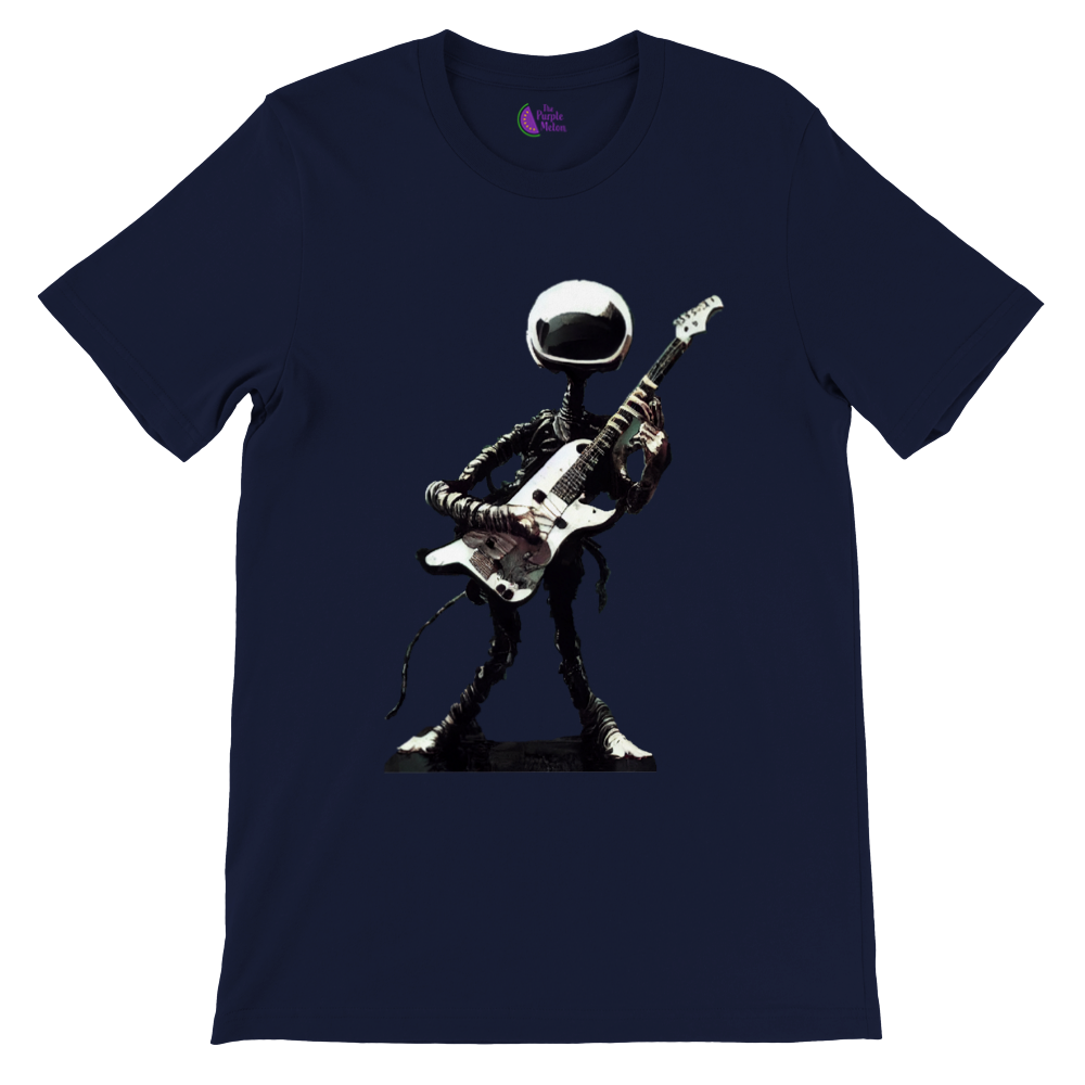 Alien Electric Guitar T shirt Premium Unisex Crewneck The Purple Melon