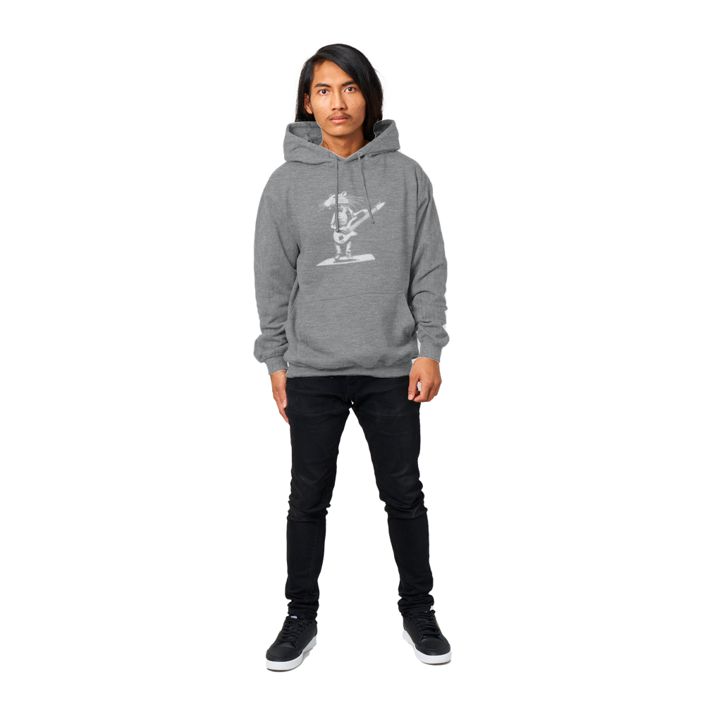 Rat Playing a Bass Guitar Premium Unisex Pullover Hoodie