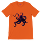 orange t-shirt with an octopus print
