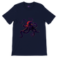 navy t-shirt with an octopus print
