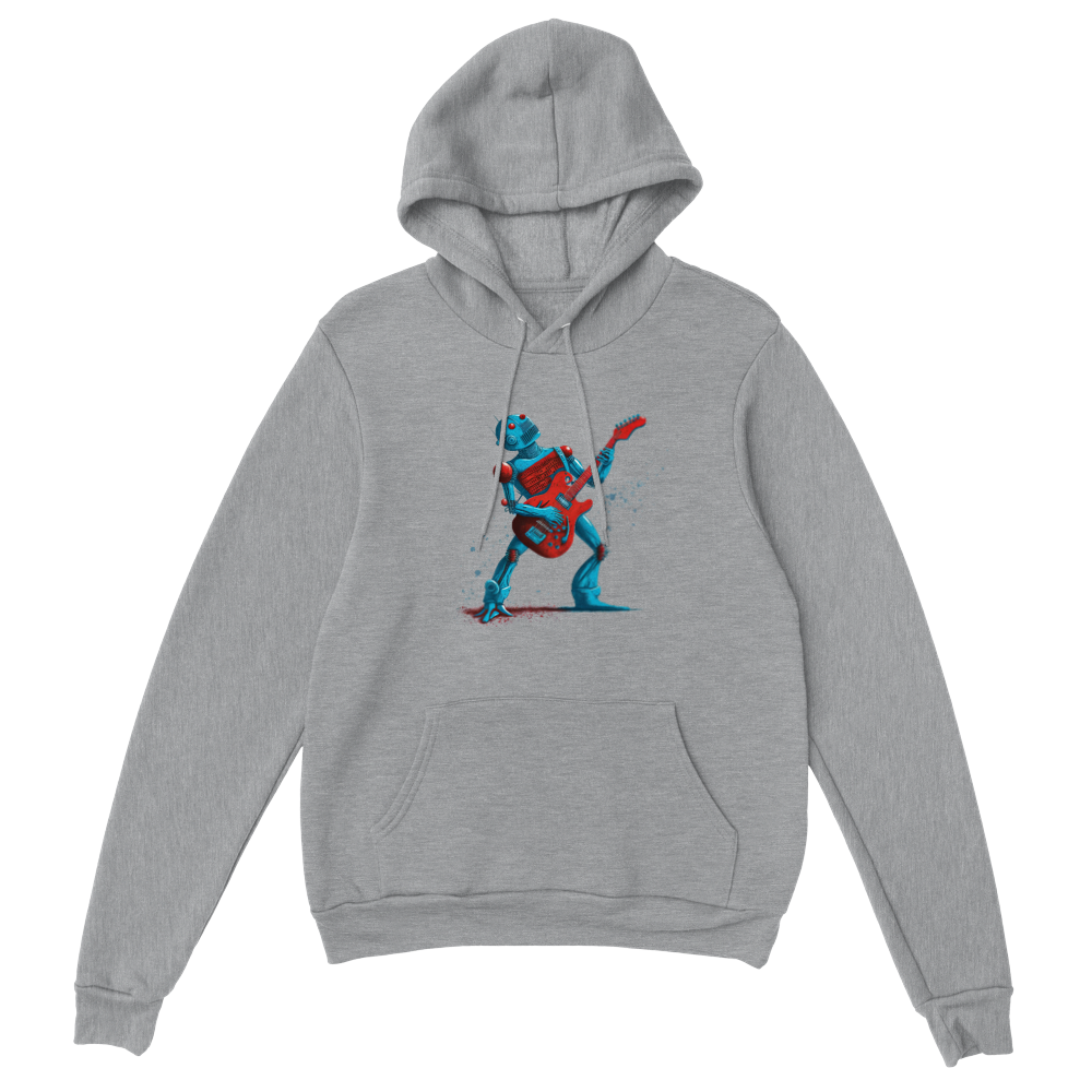 Robot Playing a Guitar Premium Unisex Pullover Hoodie