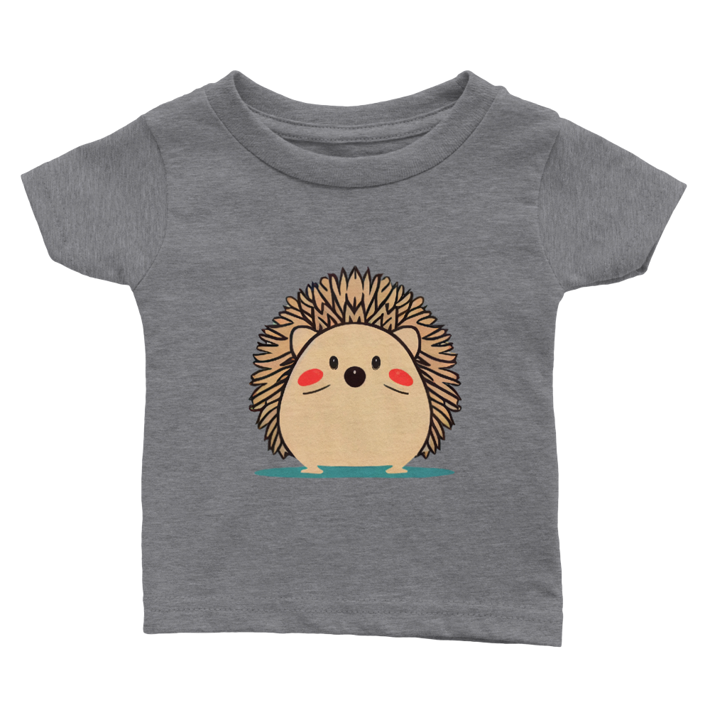 Cute Hedgehog Print Classic Baby Crewneck T-shirt
