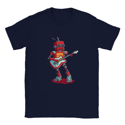 Robot playing the guitar kids t-shirt print