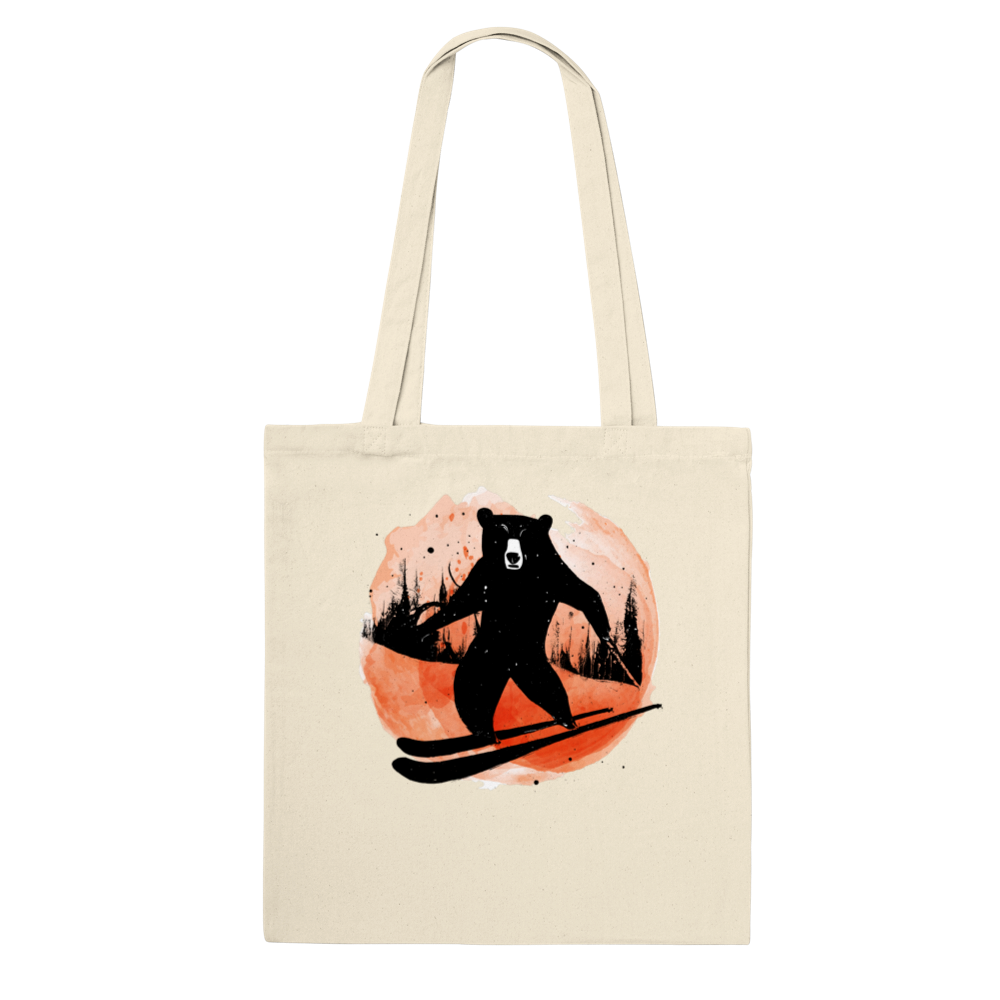 Bear Skiing Classic Tote Bag