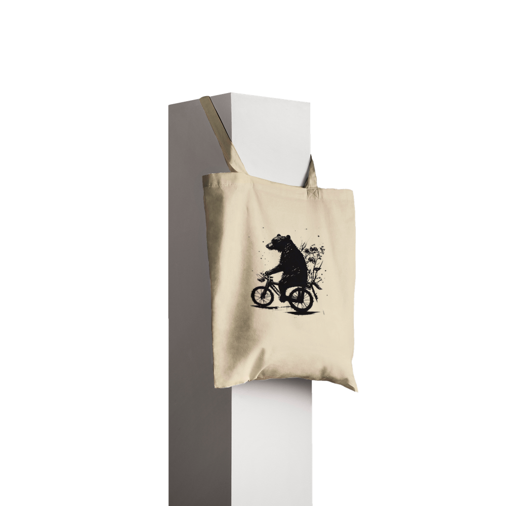 Bear Riding a Bike Classic Tote Bag