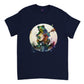 navy blue t-shirt with a frog playing a banjo print
