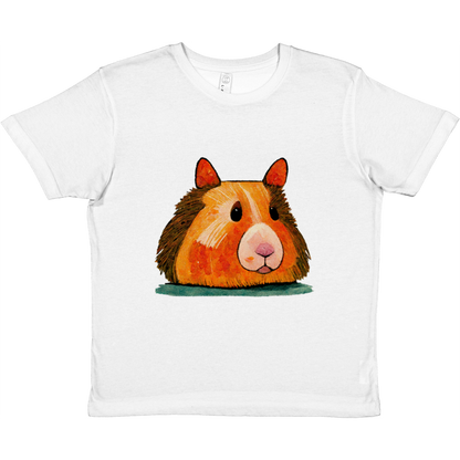 Kids white t-shirt with a cute guinea pig print