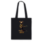 Black tote bag with Banjo Rat print
