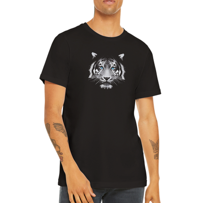 guy wearing black t-shirt with a tiger print