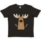 black t-shirt with cute moose print