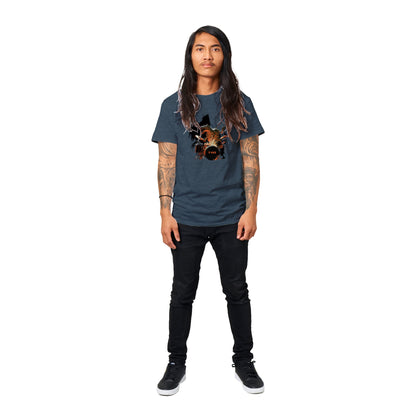T-Rex Playing some Burning Drums Heavyweight Unisex Crewneck T-shirt