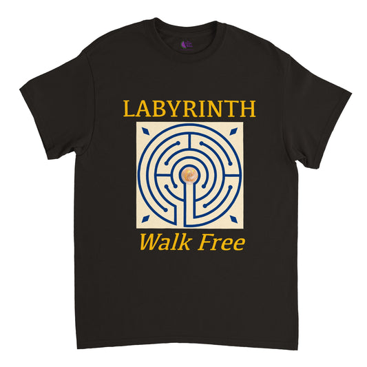 Labyrinth Walk Free V2 Heavyweight Unisex Crewneck T-shirt