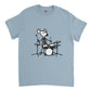 Drumming Mouse Heavyweight Unisex Crewneck T-Shirt: Express Your Musical Passion!