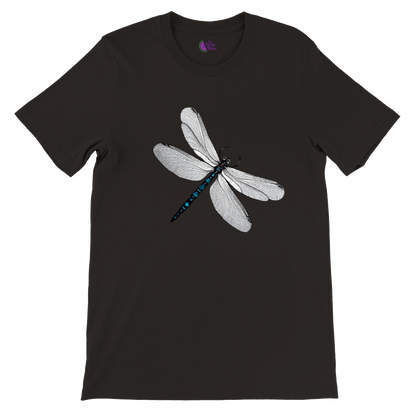 Fly High in Style with Our Dragonfly Print Premium Unisex Crewneck T-shirt!