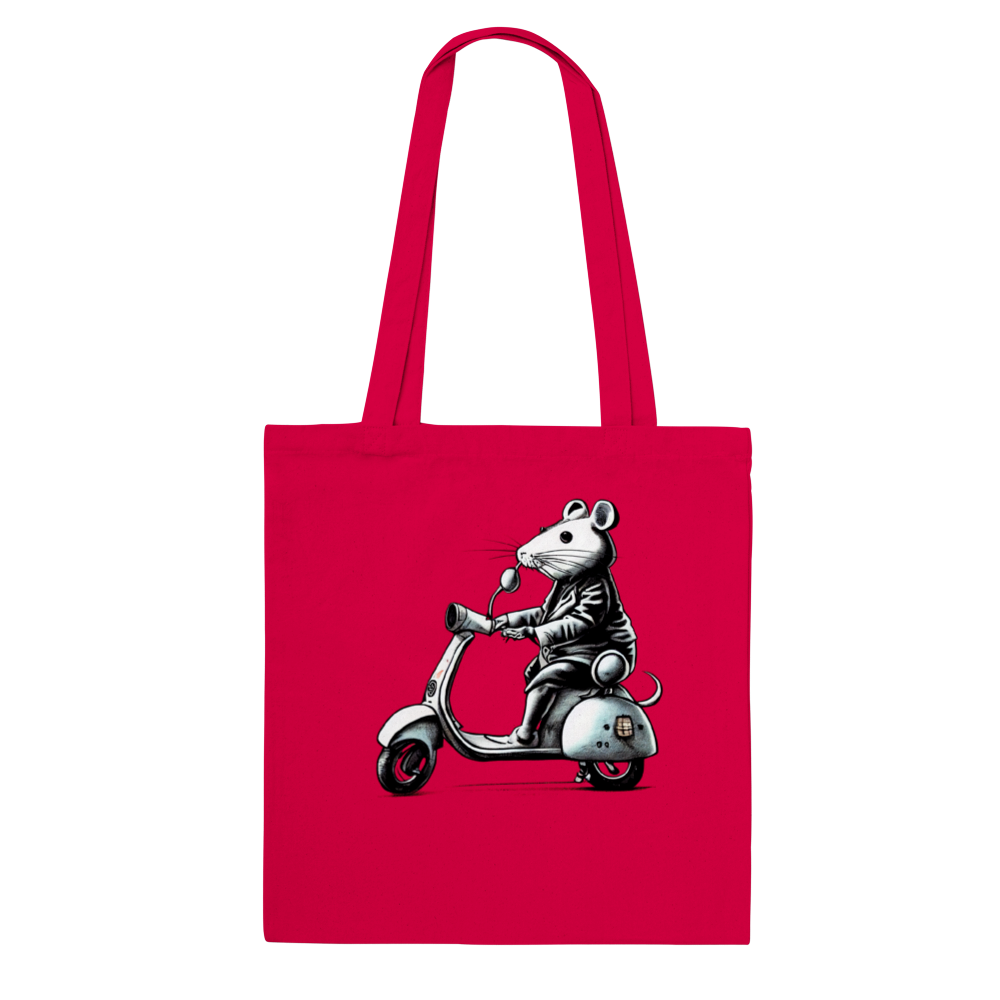 Rat Riding a Motor Scooter Classic Tote Bag