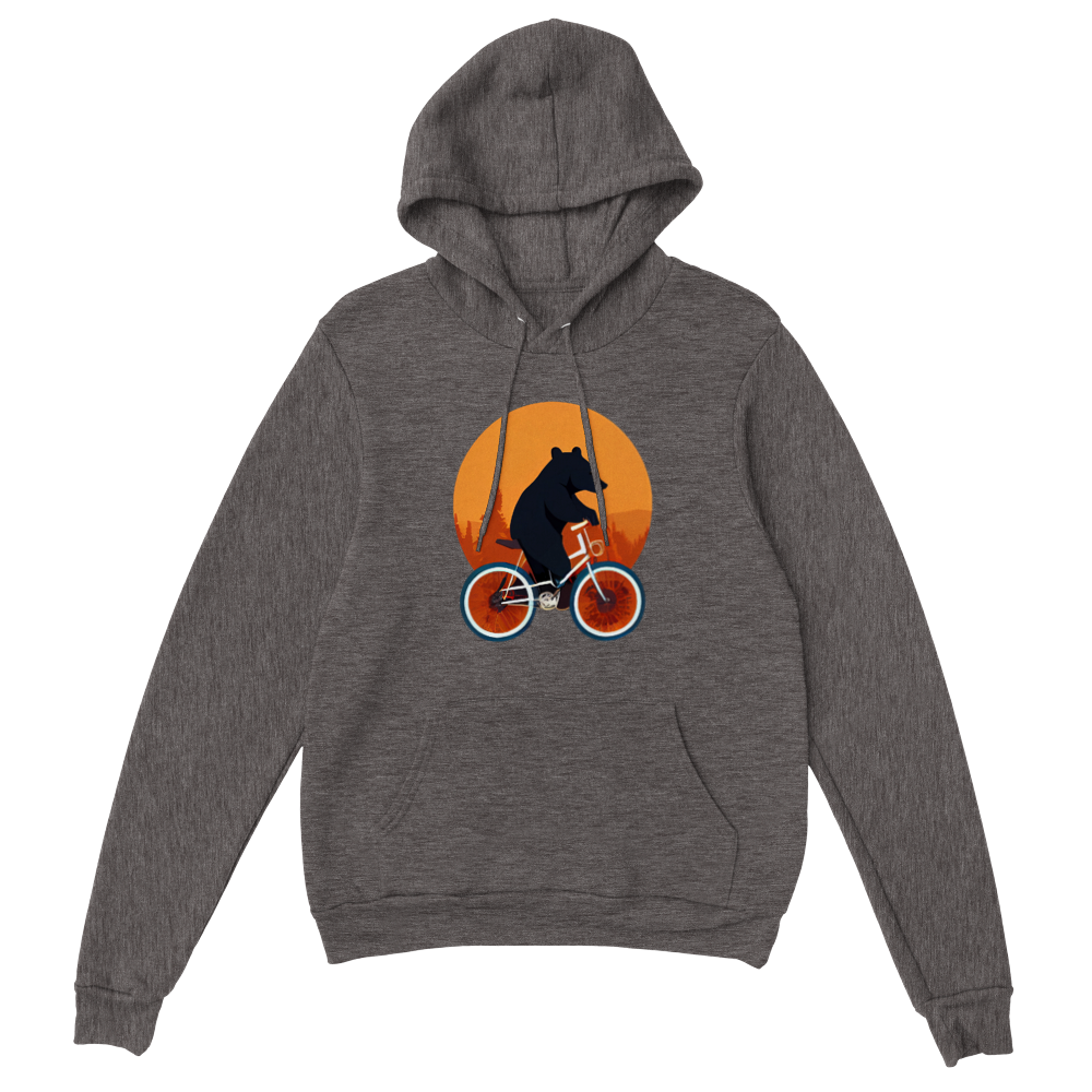 Bear Riding a Bike Premium Unisex Pullover Hoodie