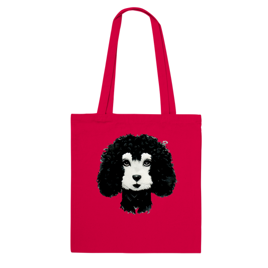 Black and White Poodle Print Classic Tote Bag