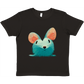 black t-shirt with cute mouse print