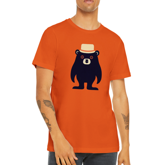 Orange t-shirt with cute bear print