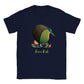 Kids navy t-shirt with cute kiwi kids print