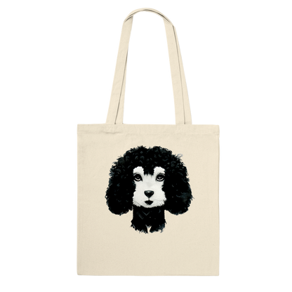 Black and White Poodle Print Classic Tote Bag