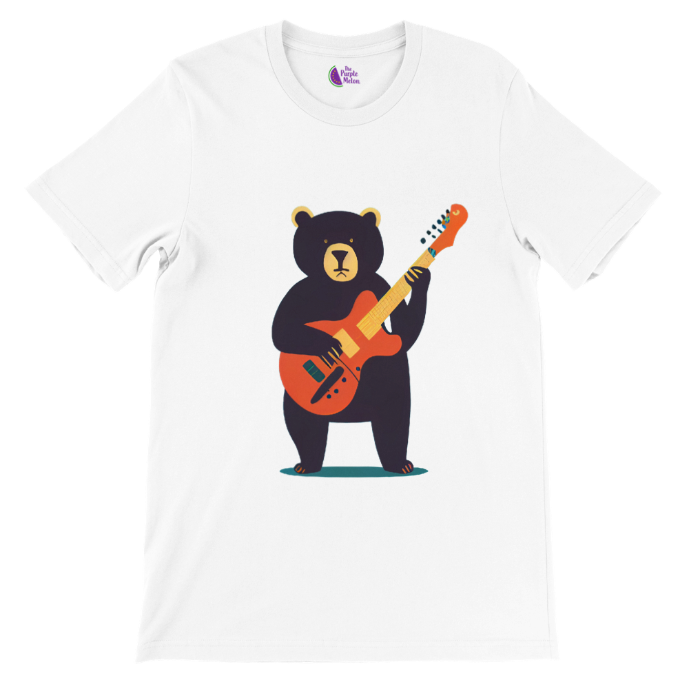 Rock Out in Style: Bear Playing a Guitar Premium Unisex T-Shirt