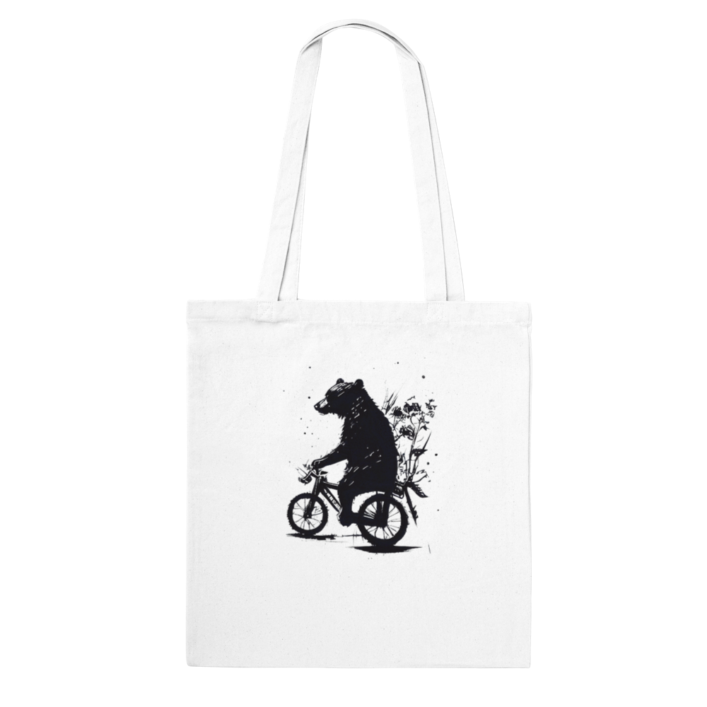 Bear Riding a Bike Classic Tote Bag