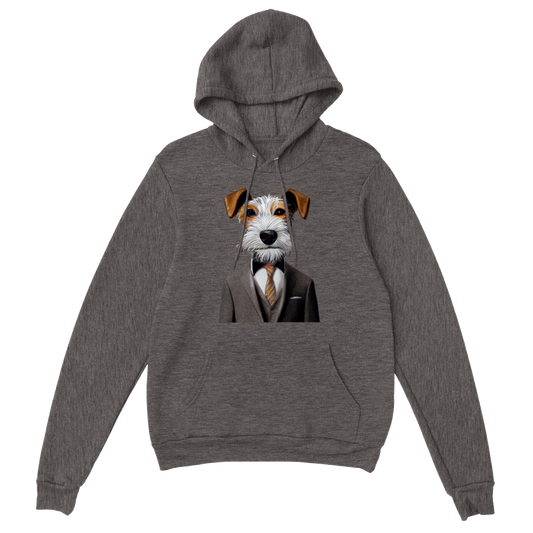 Fox Terrier Dog Wearing a Suit Premium Unisex Pullover Hoodie