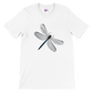 Fly High in Style with Our Dragonfly Print Premium Unisex Crewneck T-shirt!