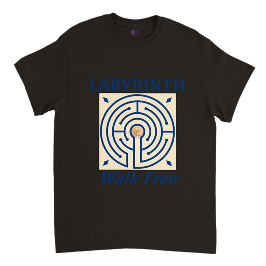 Labyrinth Walk Free Heavyweight Unisex Crewneck T-shirt