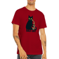 Red t-shirt with a sax cat print