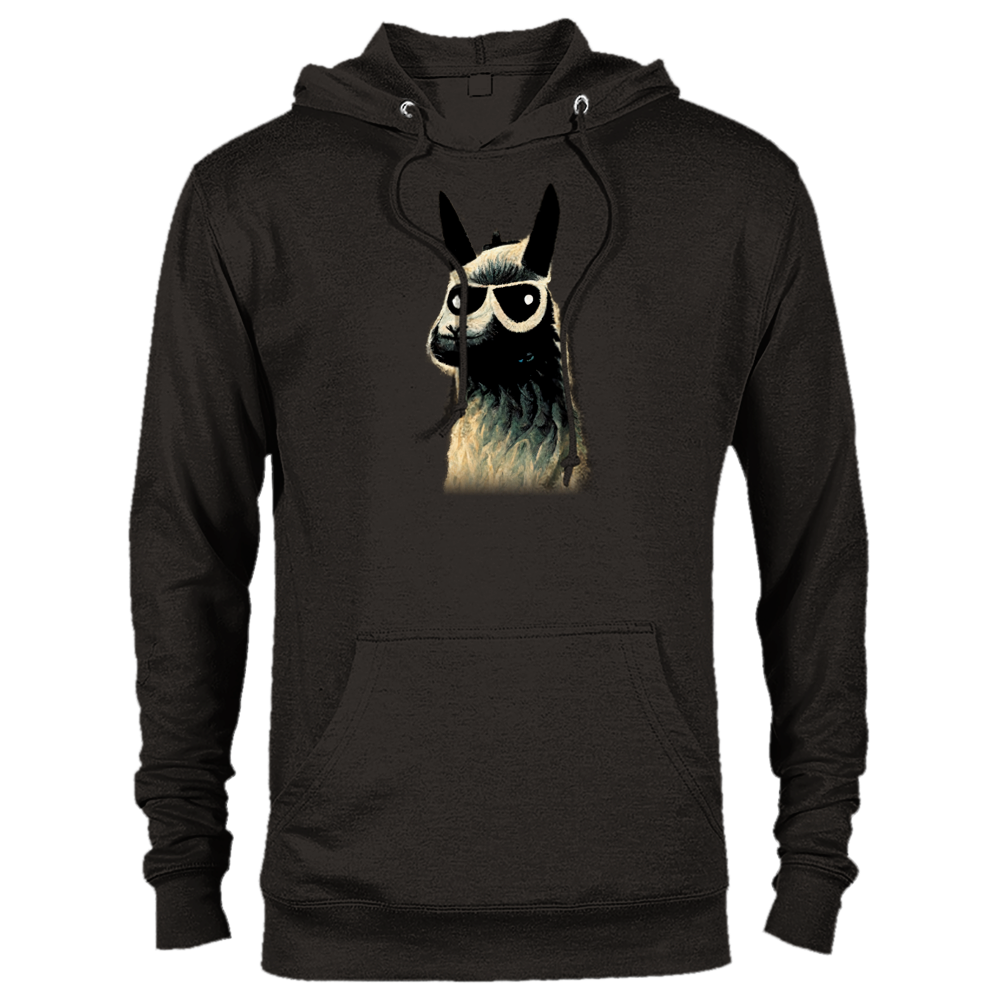 Llama Wearing Sunglasses Print Premium Unisex Pullover Hoodie