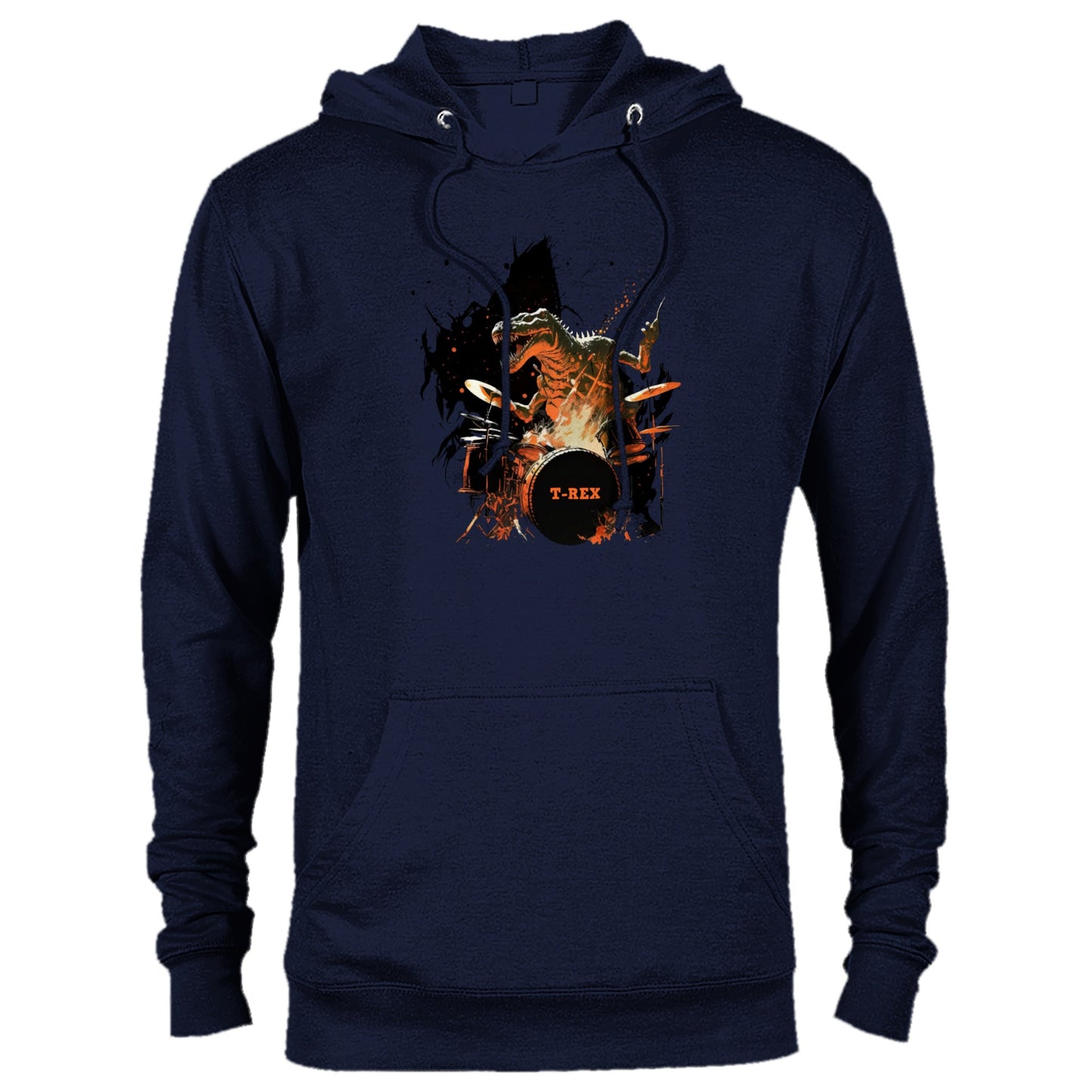 T-Rex Playing Drums Premium Unisex Pullover Hoodie