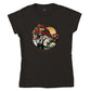 Black t-shirt with a new zealand pohutukawa tree print