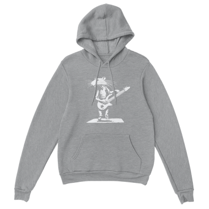 Rat Playing a Bass Guitar Premium Unisex Pullover Hoodie