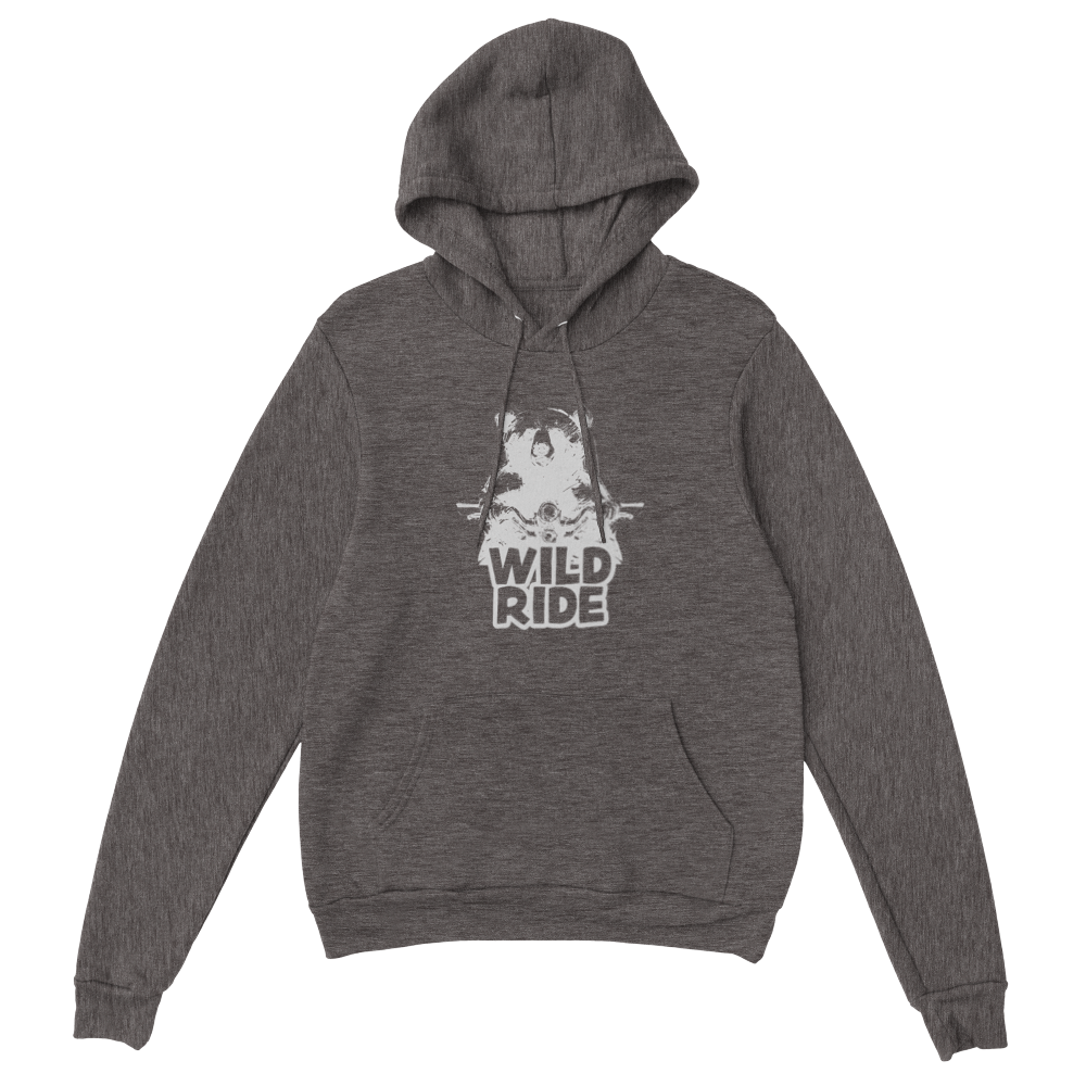 Wild Ride Bear Riding a Motorcycle Premium Unisex Pullover Hoodie