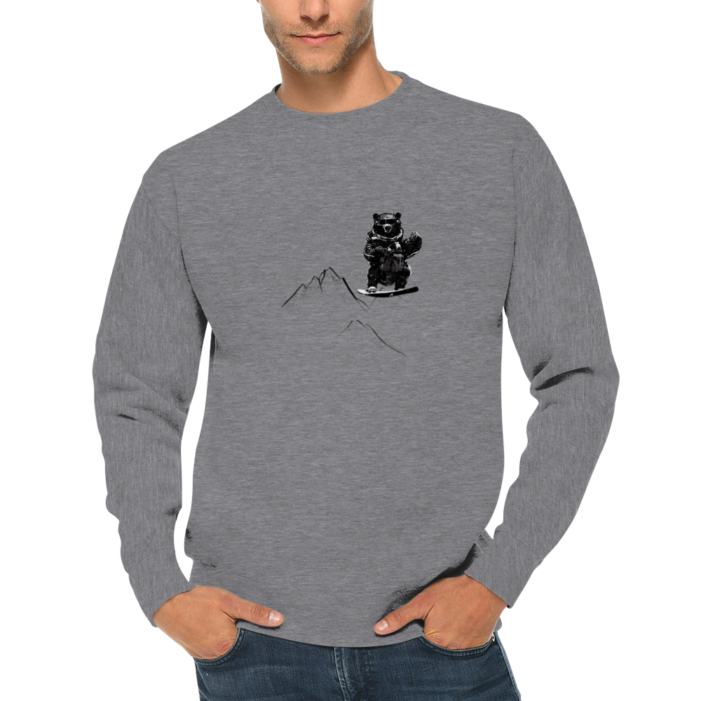 Bear Snowboarding Premium Unisex Crewneck Sweatshirt