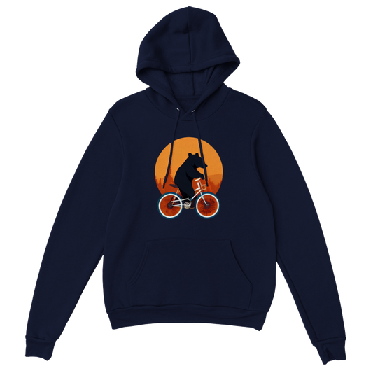 Bear Riding a Bike Premium Unisex Pullover Hoodie