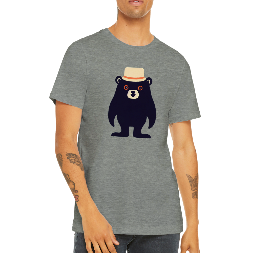 Grey t-shirt with cute bear print